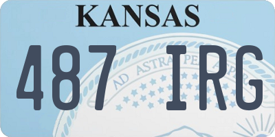 KS license plate 487IRG