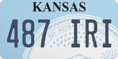 KS license plate 487IRI