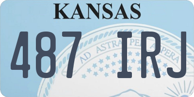 KS license plate 487IRJ