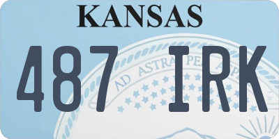 KS license plate 487IRK
