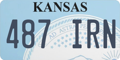 KS license plate 487IRN