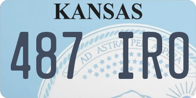 KS license plate 487IRO
