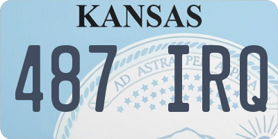 KS license plate 487IRQ