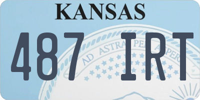KS license plate 487IRT
