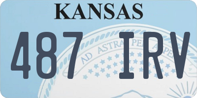 KS license plate 487IRV