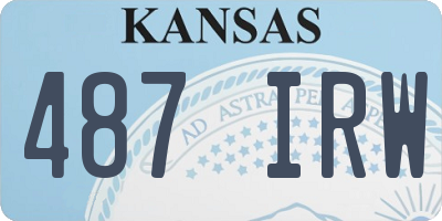 KS license plate 487IRW