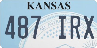 KS license plate 487IRX