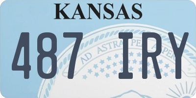KS license plate 487IRY