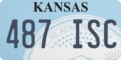 KS license plate 487ISC
