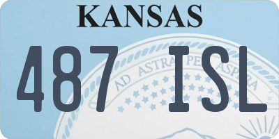 KS license plate 487ISL
