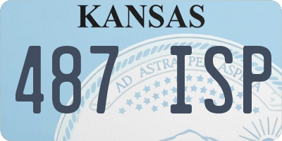 KS license plate 487ISP