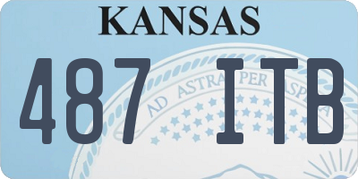 KS license plate 487ITB