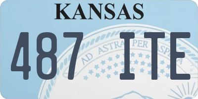 KS license plate 487ITE