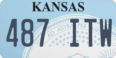 KS license plate 487ITW