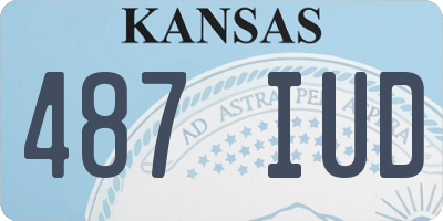 KS license plate 487IUD