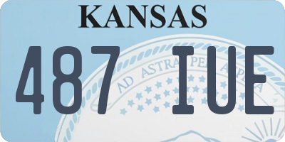 KS license plate 487IUE