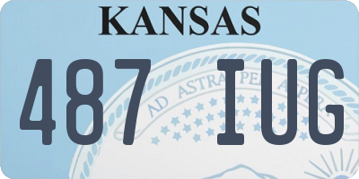KS license plate 487IUG