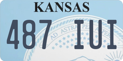 KS license plate 487IUI