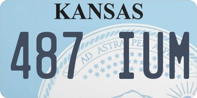 KS license plate 487IUM