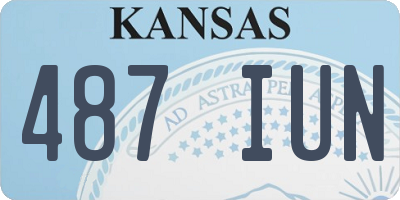 KS license plate 487IUN