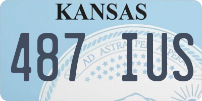 KS license plate 487IUS