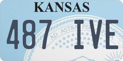 KS license plate 487IVE