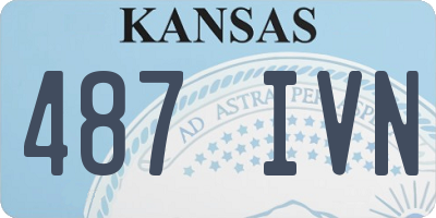 KS license plate 487IVN