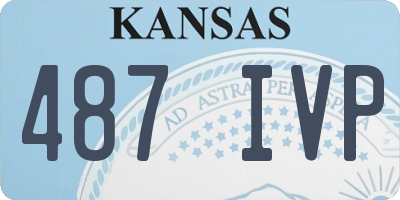 KS license plate 487IVP