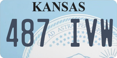 KS license plate 487IVW