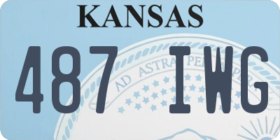 KS license plate 487IWG