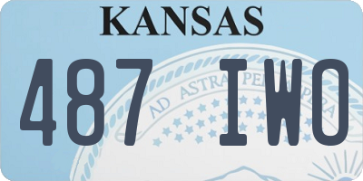 KS license plate 487IWO