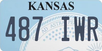 KS license plate 487IWR