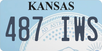 KS license plate 487IWS