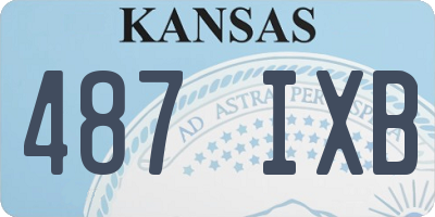 KS license plate 487IXB