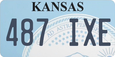KS license plate 487IXE