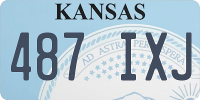 KS license plate 487IXJ