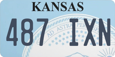KS license plate 487IXN