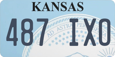 KS license plate 487IXO