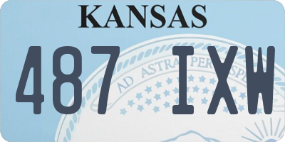 KS license plate 487IXW
