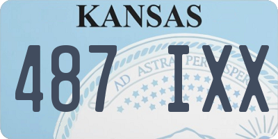 KS license plate 487IXX