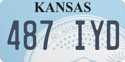 KS license plate 487IYD
