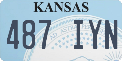 KS license plate 487IYN