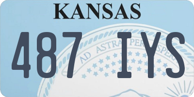 KS license plate 487IYS