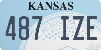 KS license plate 487IZE