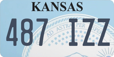 KS license plate 487IZZ