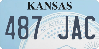 KS license plate 487JAC