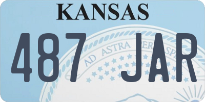KS license plate 487JAR