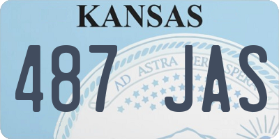 KS license plate 487JAS