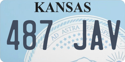 KS license plate 487JAV