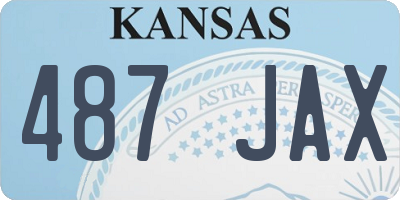 KS license plate 487JAX